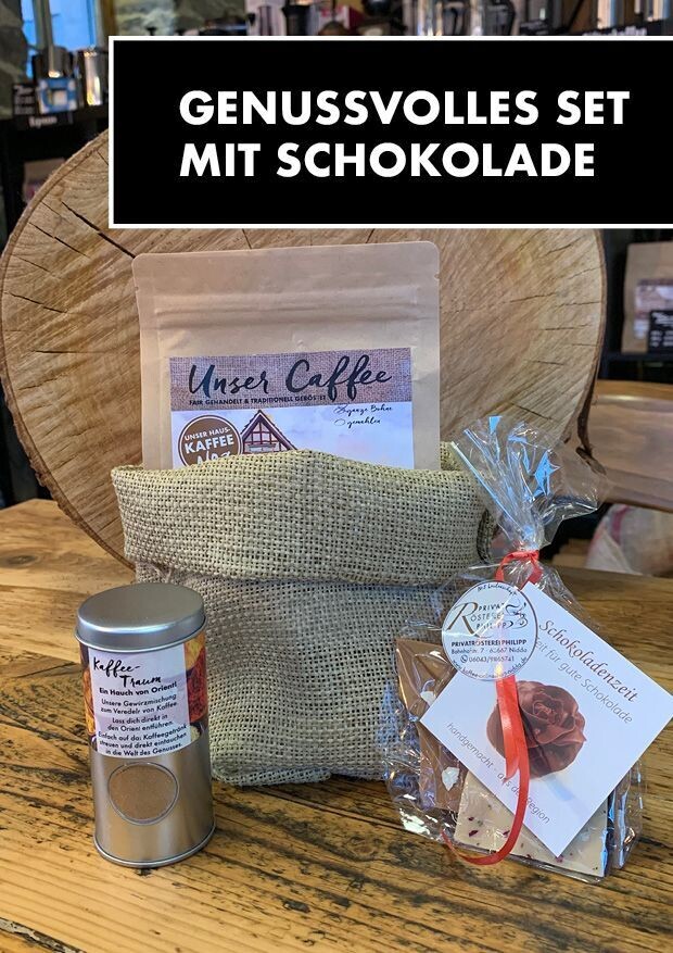 Genussvolles Geschenk-Set mit Schokolade