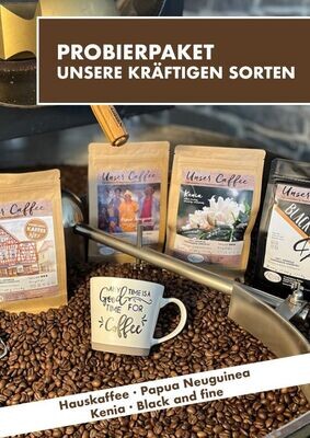 Probierpaket "Kaffee kräftig" · 4 Sorten · 100% Arabica