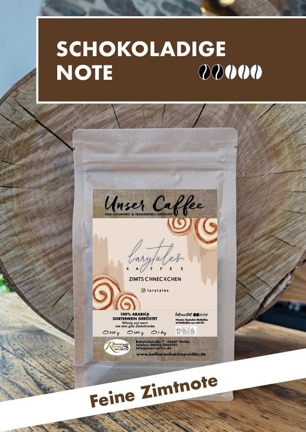Larytales Kaffee Zimtschneckchen Unser Caffee · 100% Arabica