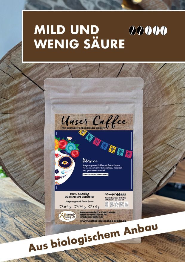 Mexico Kaffee aus Bioanbau · 100% Arabica