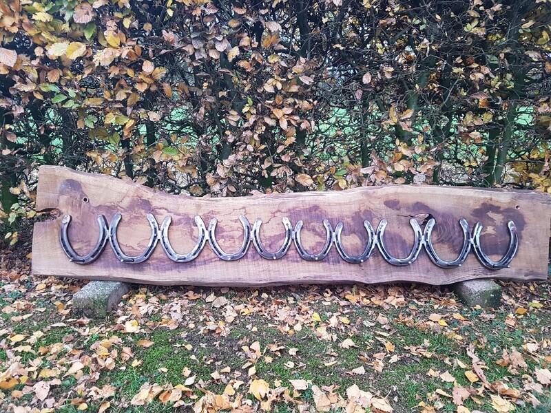 Hoefijzer kapstok eiken