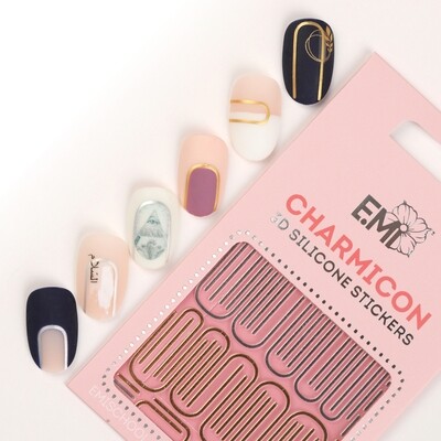 Charmicon 3D Silicone Stickers #147 Bent Lines