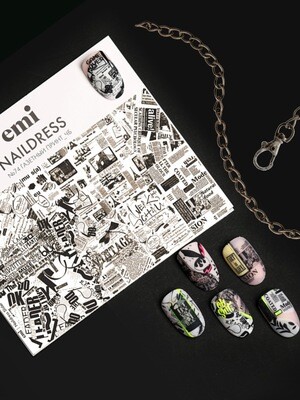 Naildress Slider Design №74 Newspaper print