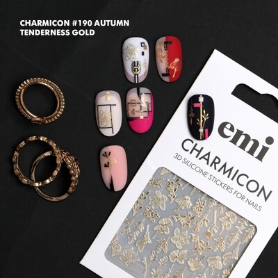Charmicon 3D Silicone Stickers #190 Autumn Tenderness Gold