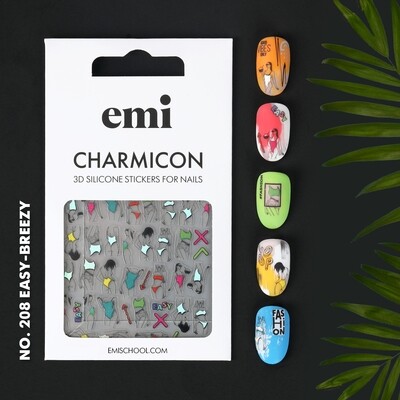Charmicon 3D Silicone Stickers No. 208 Easy-breezy