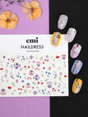 Naildress Slider Design No. 90 Wildflowers