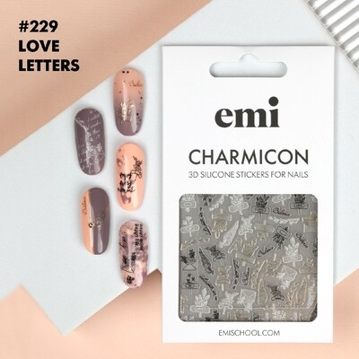 Charmicon 3D Silicone Stickers #229 Love Letters