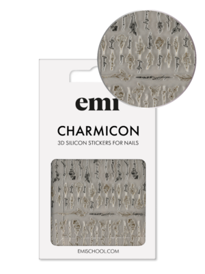 Charmicon 3D Silicone Stickers #231 Flowers and Phrases 
