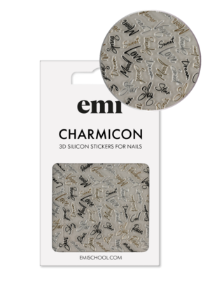 Charmicon 3D Silicone Stickers #228 Italics