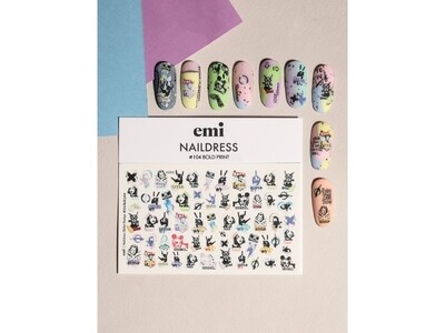 Naildress Slider Design #104 Bold print