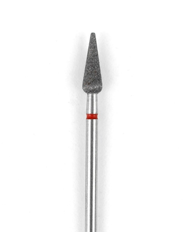 Rounded Cone-shaped Diamond Coated Rotary File, 4 mm, Fine abrasiveness