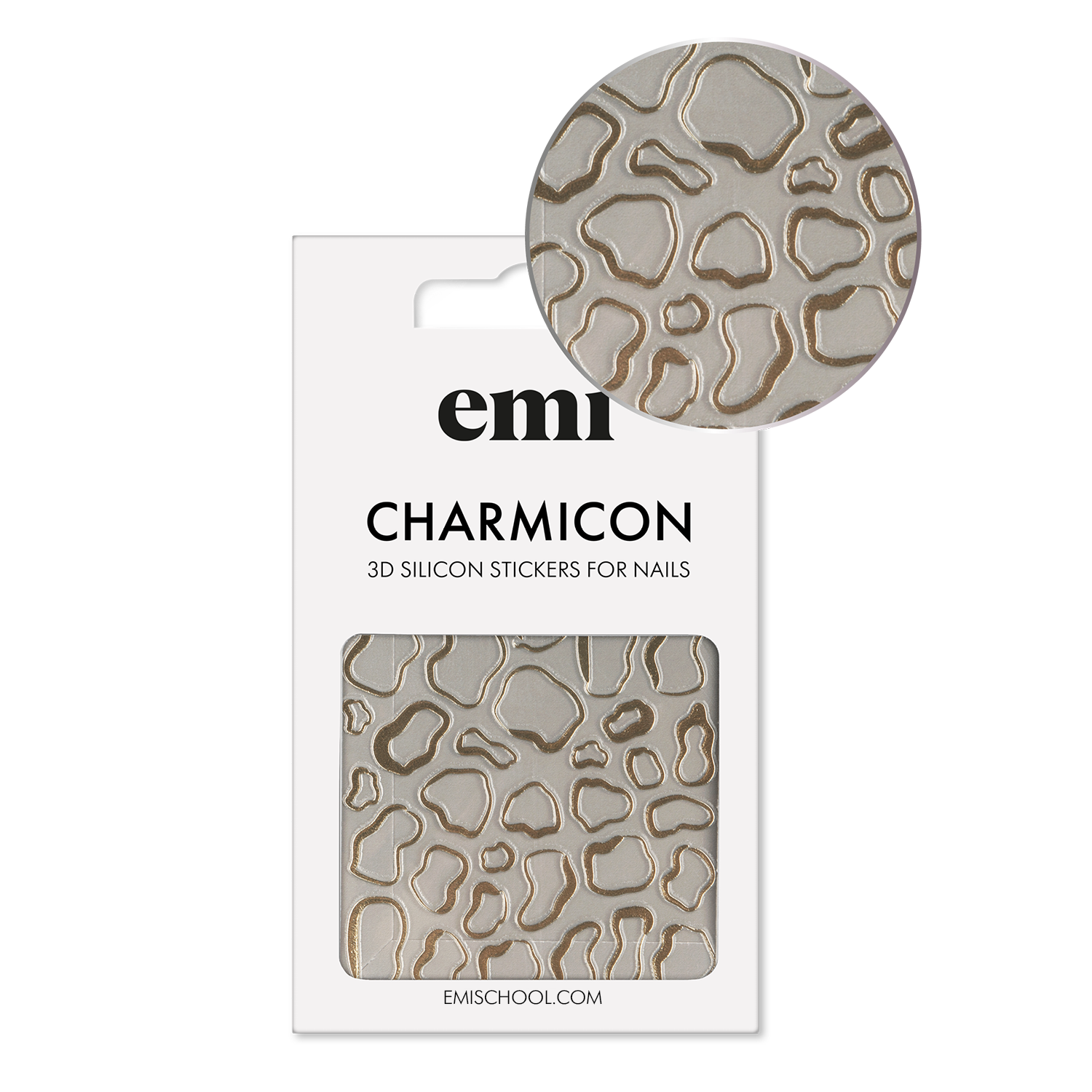 Charmicon 3D Silicone Stickers #238 Gold splotches