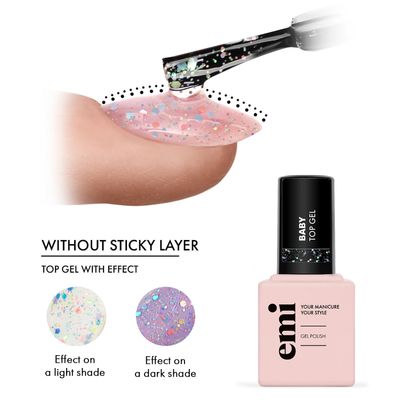 emiLac Baby Top coat NO WIPE, 9ml