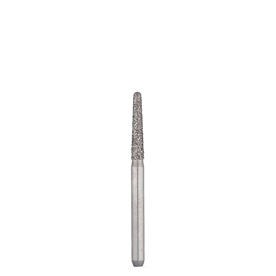 2.3mm Rounded cone-shaped diamond coated manicure drill bit, Medium abrasiveness (BLUE)