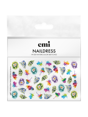 Naildress Slider Design #108 Watercolor Sketches
