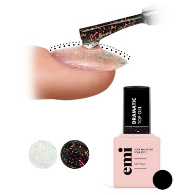 EmiLac Dramatic Top Gel NO WIPE, 9 ml