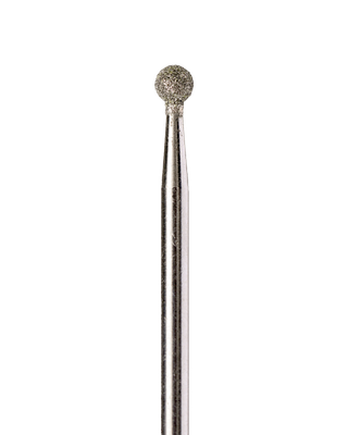 3 mm Ball-Shaped Diamond Coated manicure drill bit, Medium abrasiveness