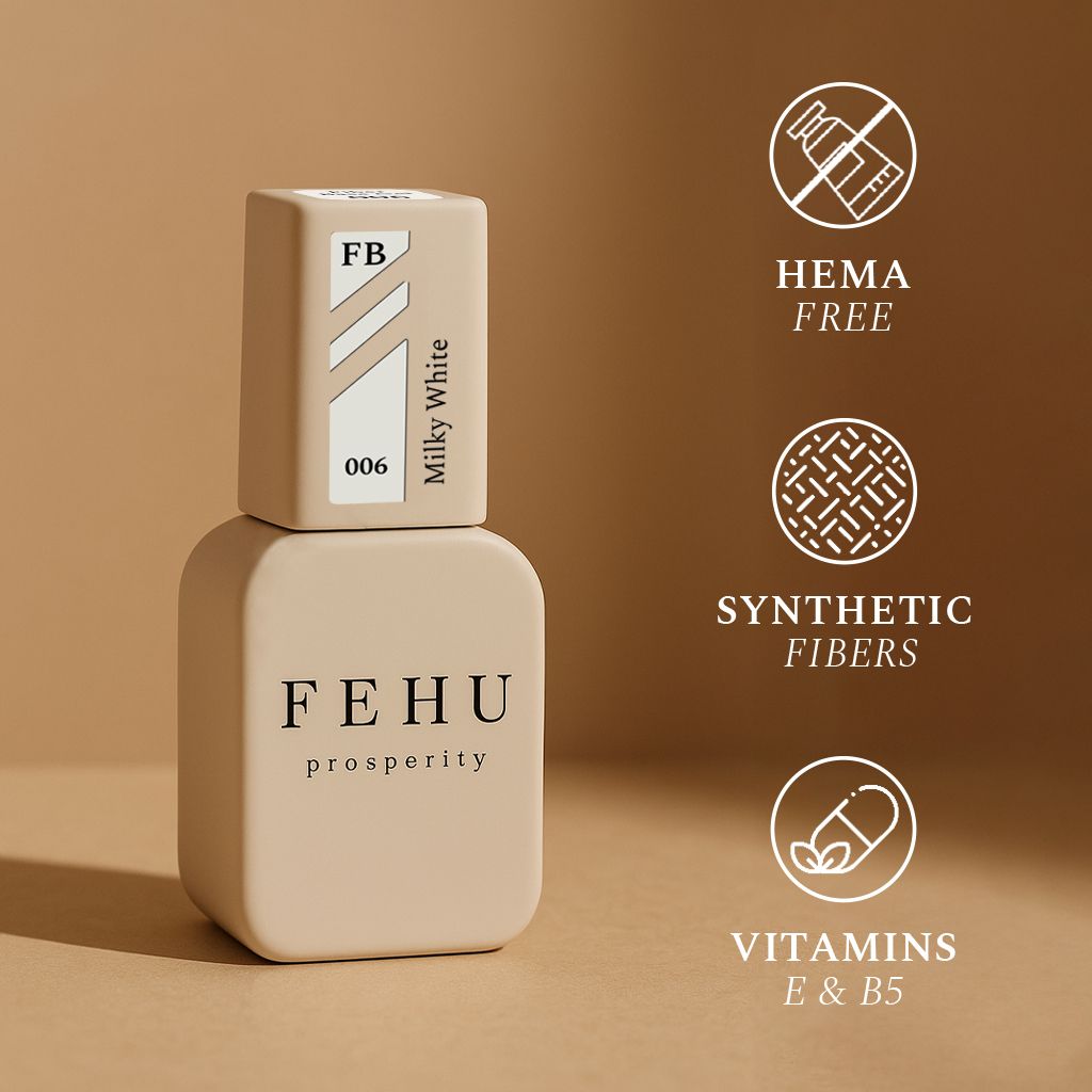 FEHU Fiber Base Gel Milky White #06, 12 ml.