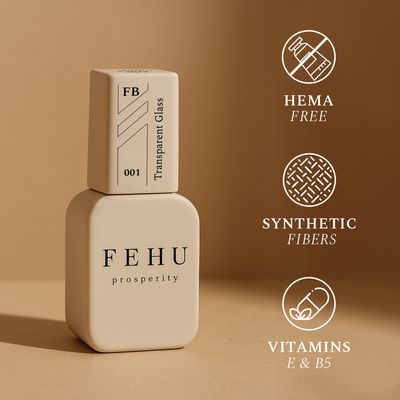 FEHU Fiber Base Gel Transparent Glass #01, 12 ml.