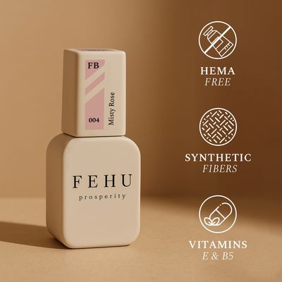 FEHU Fiber Base Gel Misty Rose #004, 12 ml.