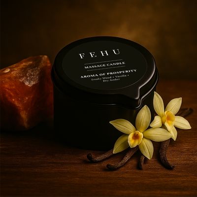 FEHU Massage Candle, Aroma of Prosperity 30g