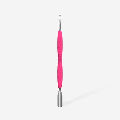 STALEKS Manicure pusher Gummy with silicone handle UNIQ 10 TYPE 6 (rounded wide pusher and nail cleaner)