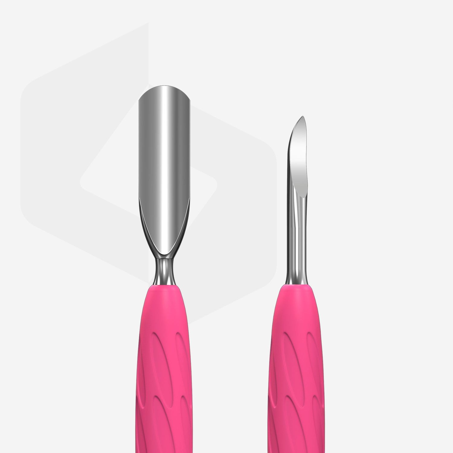 STALEKS Manicure pusher Gummy with silicone handle UNIQ 10 TYPE 6 (rounded wide pusher and nail cleaner)