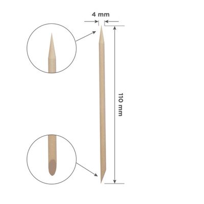 STALEKS Orange stick EXPERT wooden 110 mm (100 pcs)
