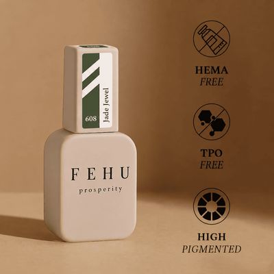 FEHU Gel Polish #608 Jade Jewel, 12 ml.
