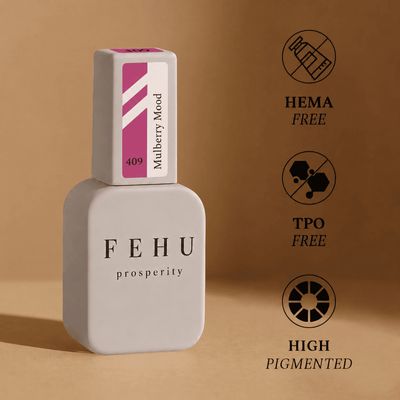 FEHU Gel Polish #409 Mulberry Mood, 12 ml.