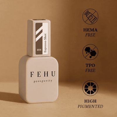 FEHU Gel Polish #404 Espresso Shot, 12 ml.