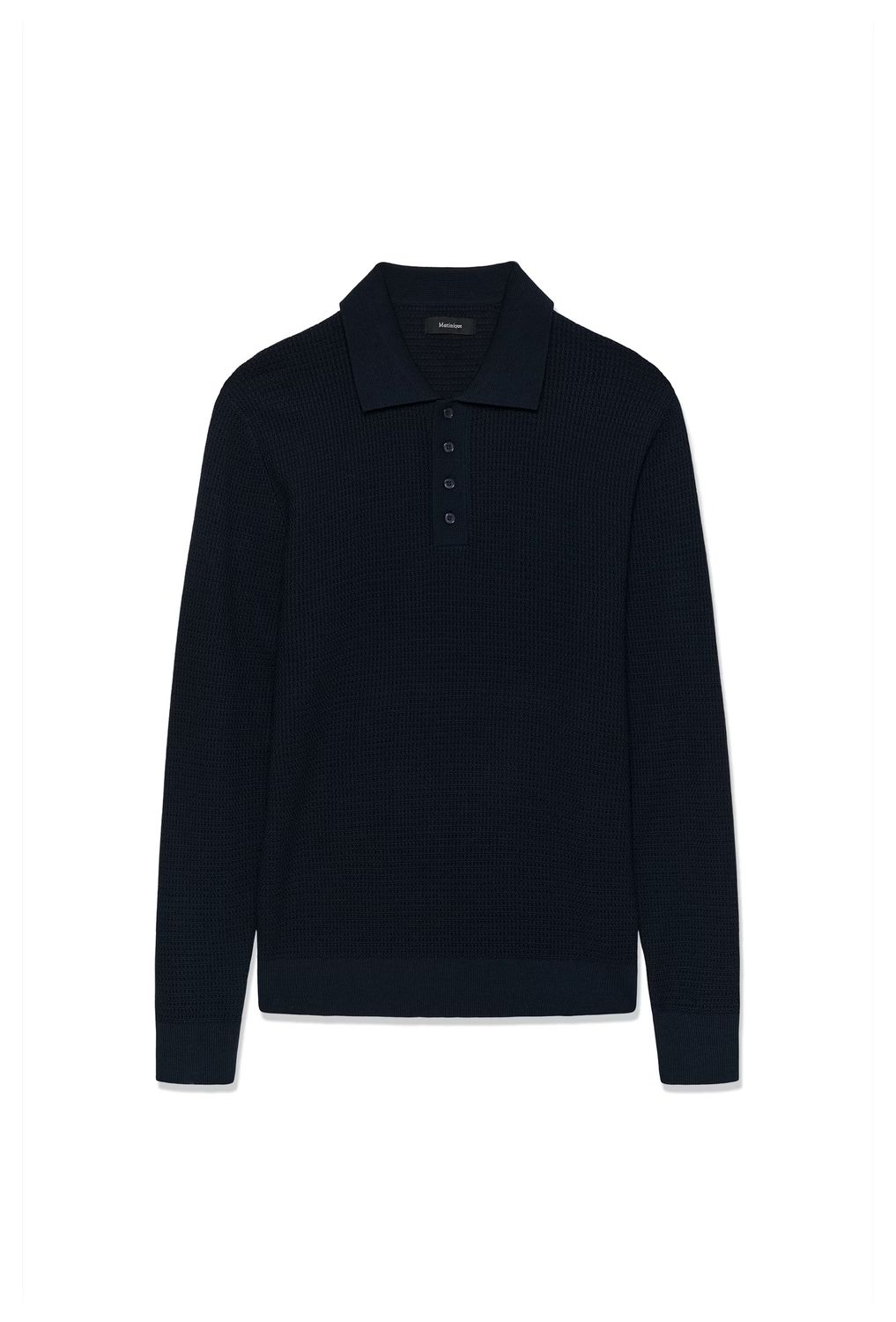 Longsleeve Polo Grofgebreid