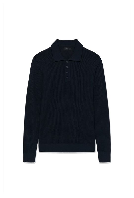 Longsleeve Polo Grofgebreid