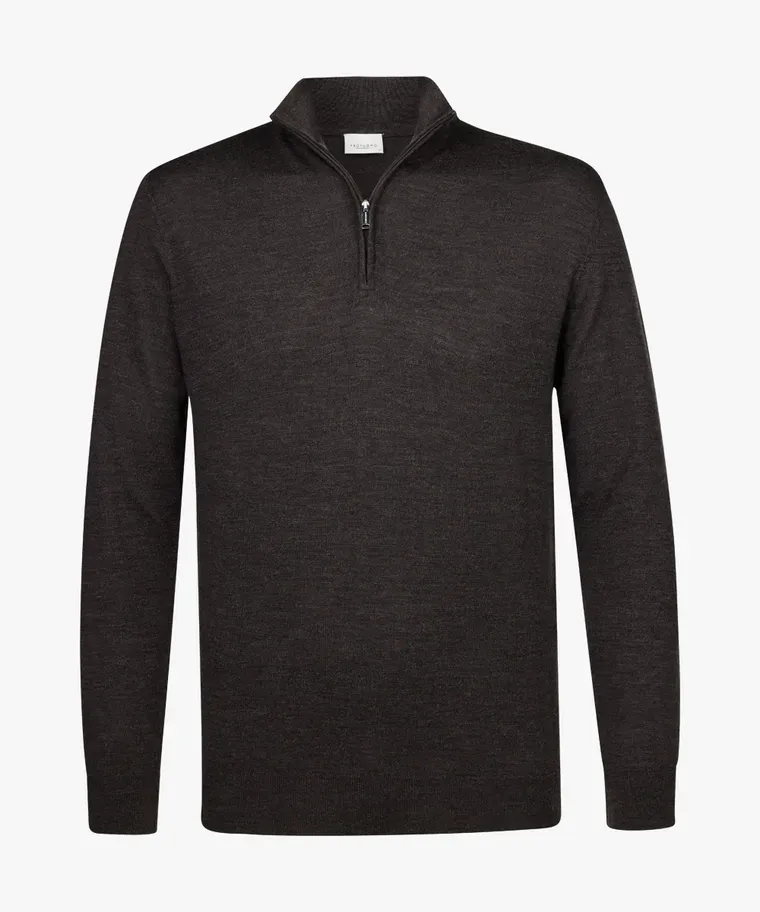 Halve-zip Merino