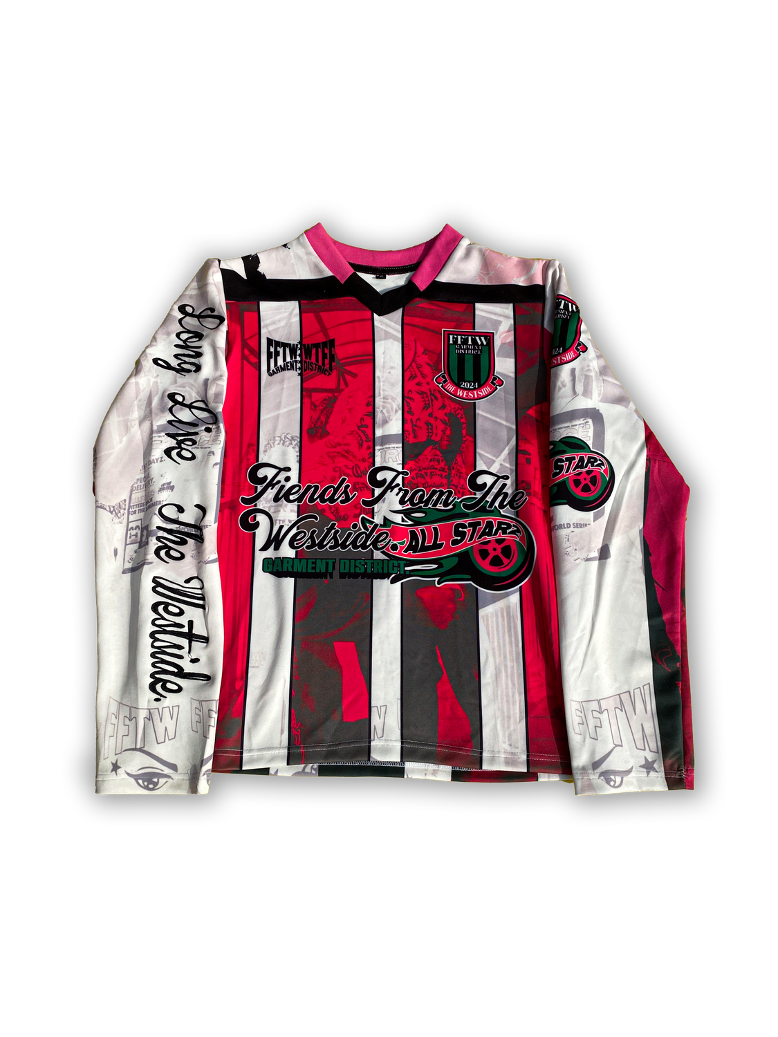 GARMENT DISTRICT JERSEY [pink stripe]