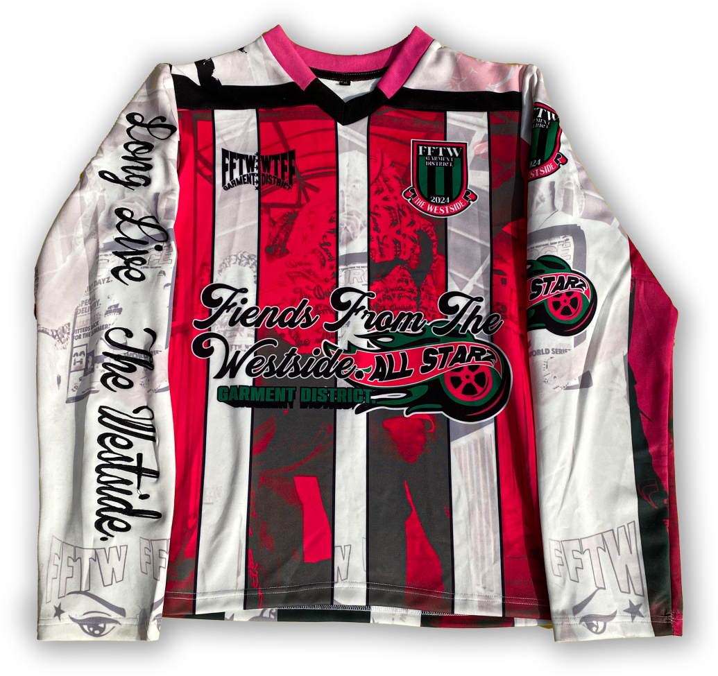 GARMENT DISTRICT JERSEY [pink stripe]