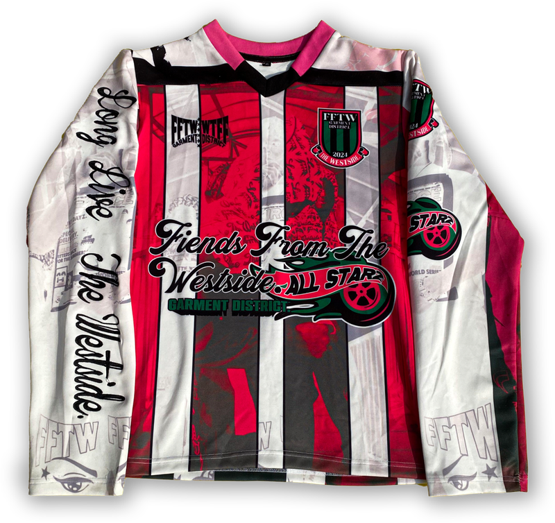 GARMENT DISTRICT JERSEY [pink stripe]