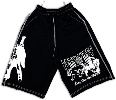 FFTW JUNGLE SHORTS [BLACK/white]