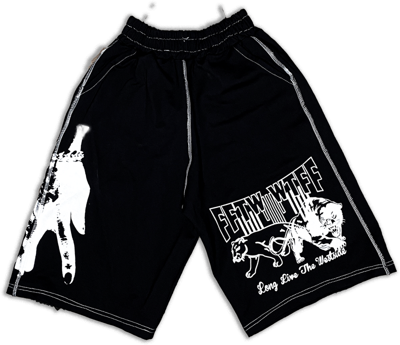 FFTW JUNGLE SHORTS [BLACK/white]