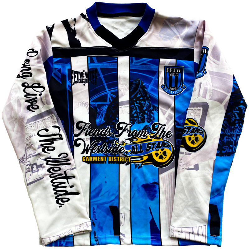 GARMENT DISTRICT JERSEY [blu stripe]