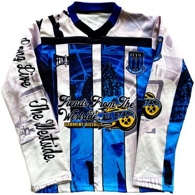 GARMENT DISTRICT JERSEY [blu stripe]