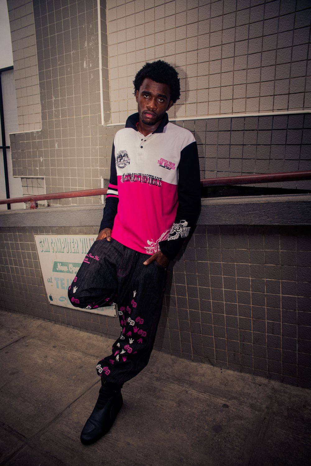 FFTW PINK COLOR BLOCK POLO