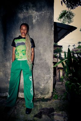 GREEN "CARAVAGGIO" MESH JERSEY