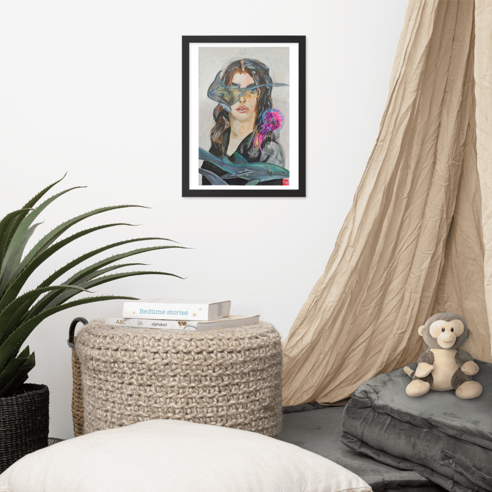 Framed photo paper poster (La representación del mar)