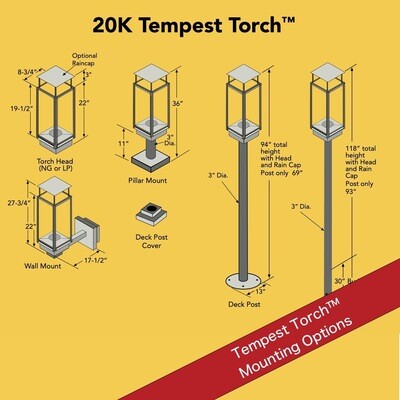 Tempest Torch™ Mounting Options