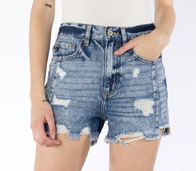 Crystal HR Distressed Shorts by KanCan Crystal HR Distressed Shorts by KanCan