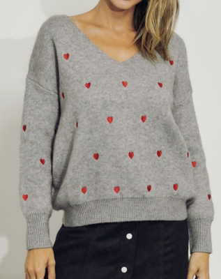 Merritt Sweater with Hearts