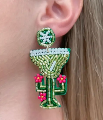Summer Margarita Beaded Earrings