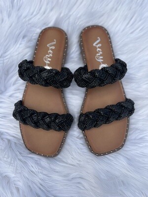 Black Twisty Sandal by Very G