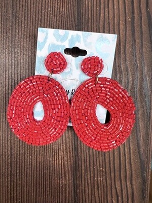 Red Caroline Earrings